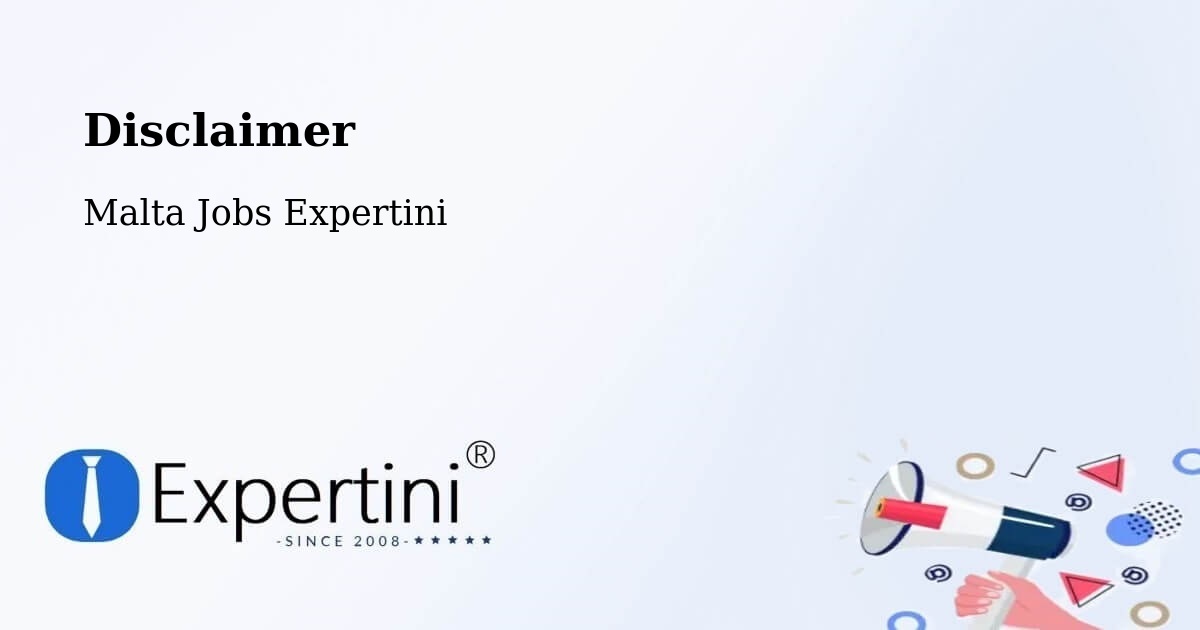 Disclaimer – Saint John - Malta Jobs Expertini
